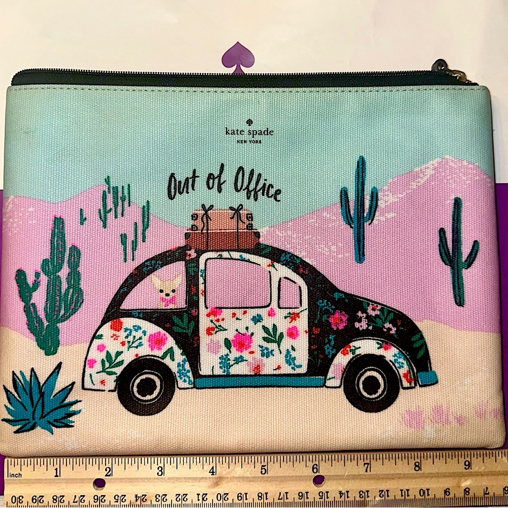 Kate Spade New York New Horizons Out of Office Gia Cosmetic Bag Pouch Clutch